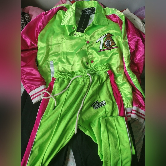 Men's Neon Green and Pink Jacket - Picture 1 of 1